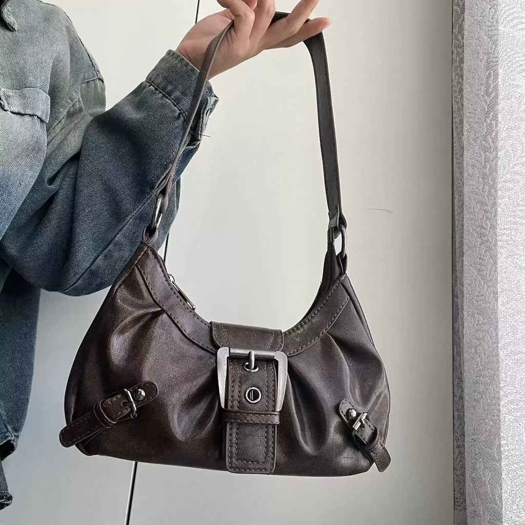 Lovelle Retro Rivet Shoulder Bag