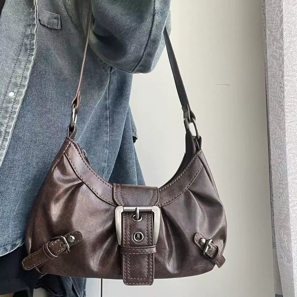 Lovelle Retro Rivet Shoulder Bag