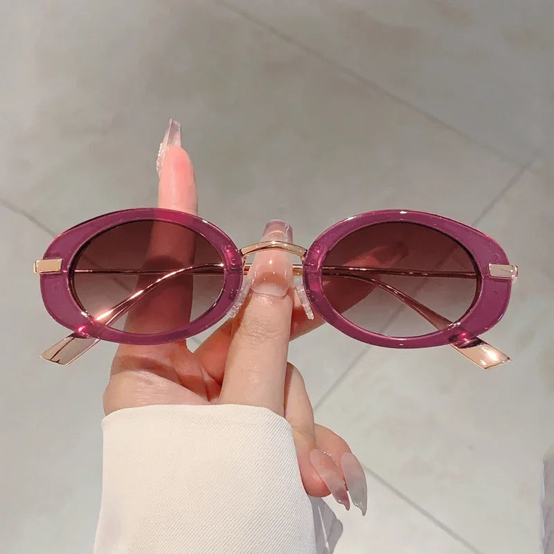 Lovelle Retro Oval Sunglasses