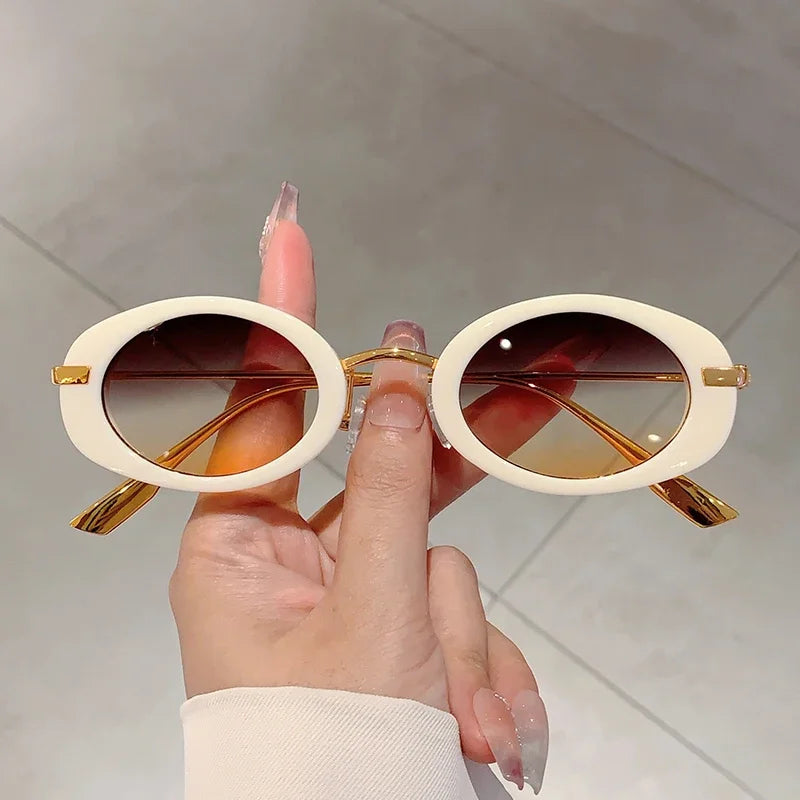 Lovelle Retro Oval Sunglasses