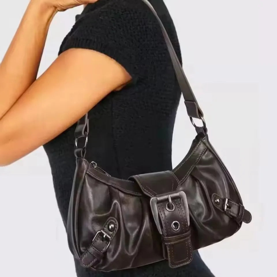 Lovelle Retro Rivet Shoulder Bag