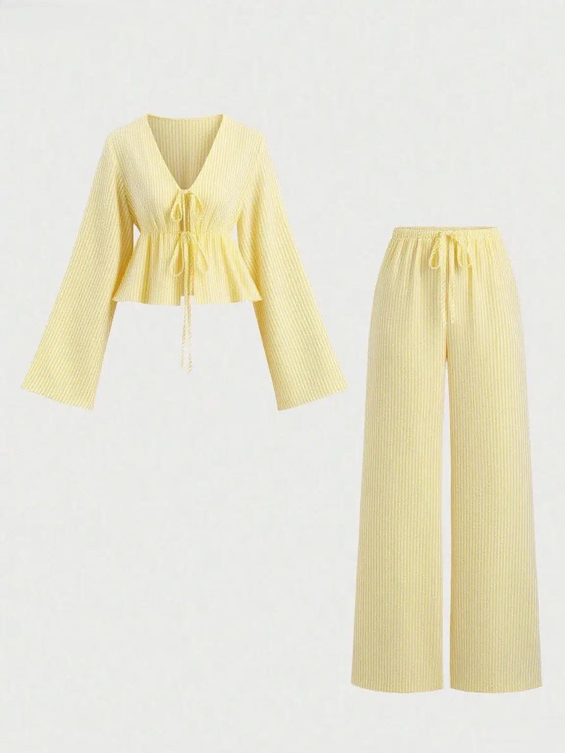 Lovelle Striped Lace-Up 2 Piece Set